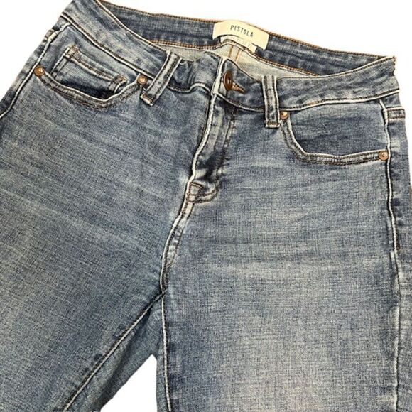 Pistola Audrey Figueroa Mid-Rise Skinny Crop Jean Medium Wash Size 27 - Picture 2 of 9